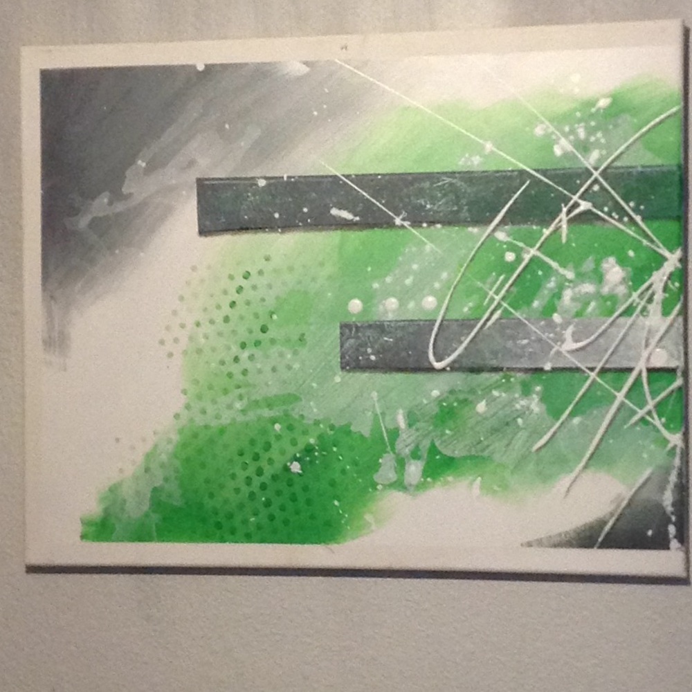 2 piece wall abstract - Picture 3 of 3